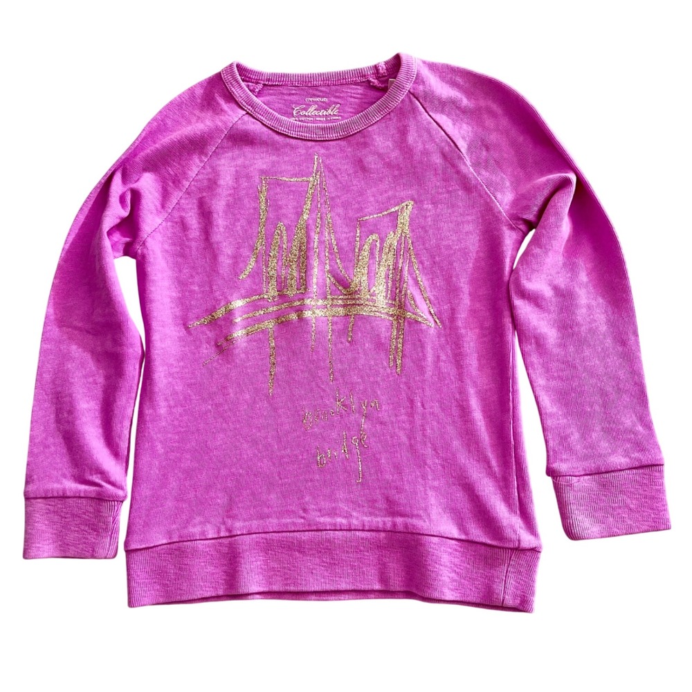 Crewcuts Brooklyn Bridge Collectibles Pink Purple Sweatshirt size 10 Girls NWT